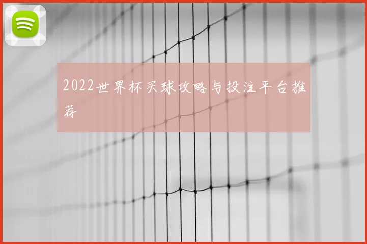 2022世界杯买球攻略与投注平台推荐