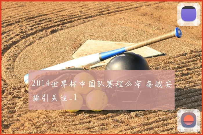 2014世界杯中国队赛程公布 备战安排引关注_1